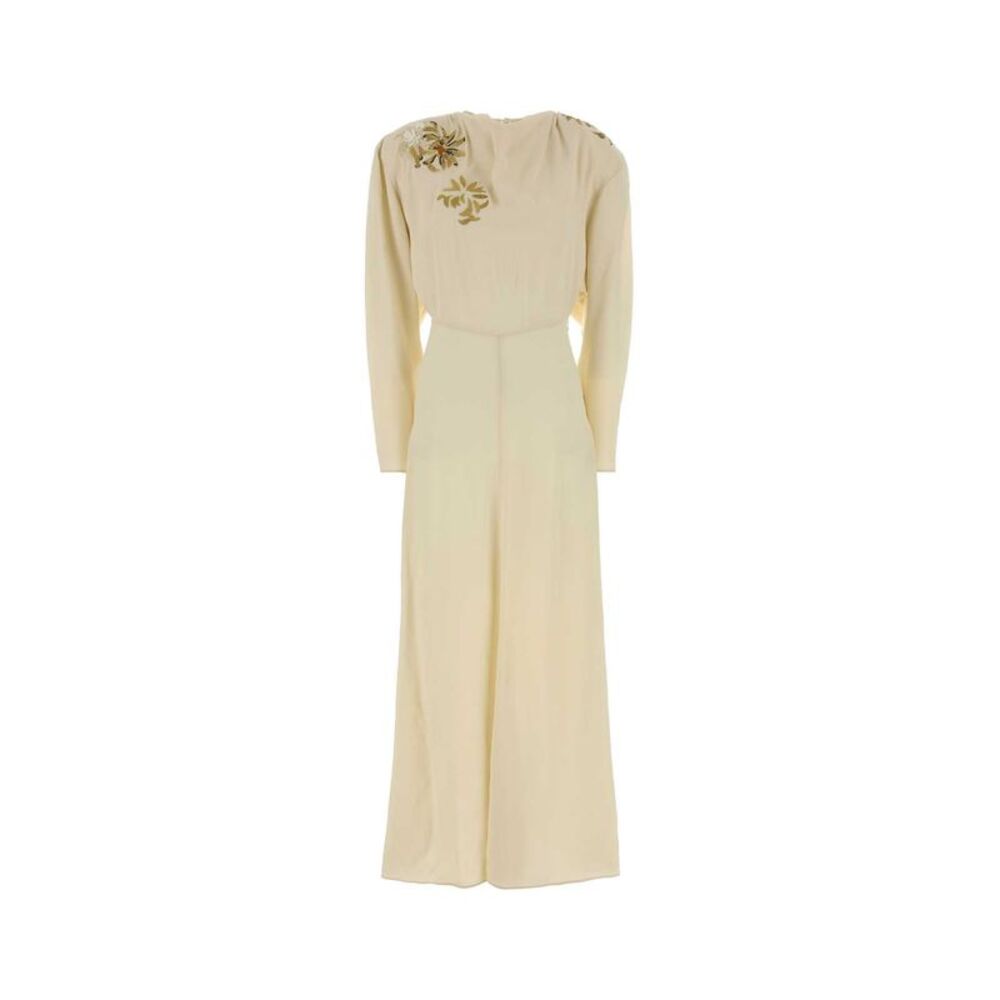 Isabel Marant Women Cream Crepe Samsha Long Dress
